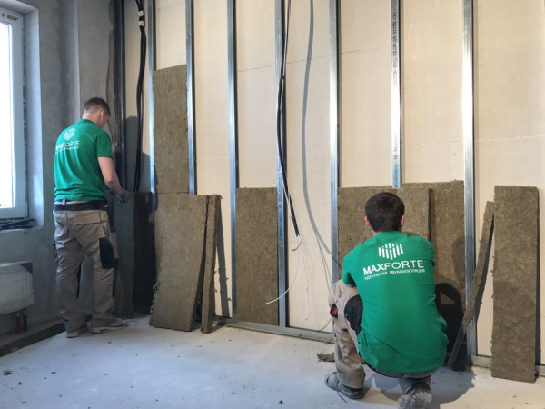 Фотогалерея решения Шумоизоляция перегородки