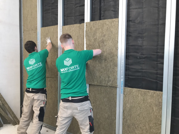 Фотогалерея решения усиленной звукоизоляции стены