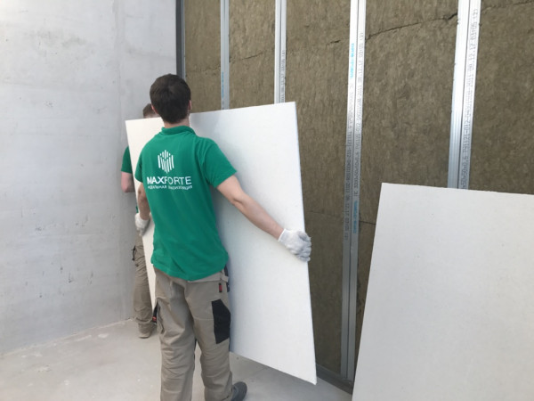 Фотогалерея решения усиленной звукоизоляции стены