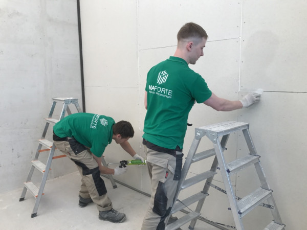 Фотогалерея решения усиленной звукоизоляции стены