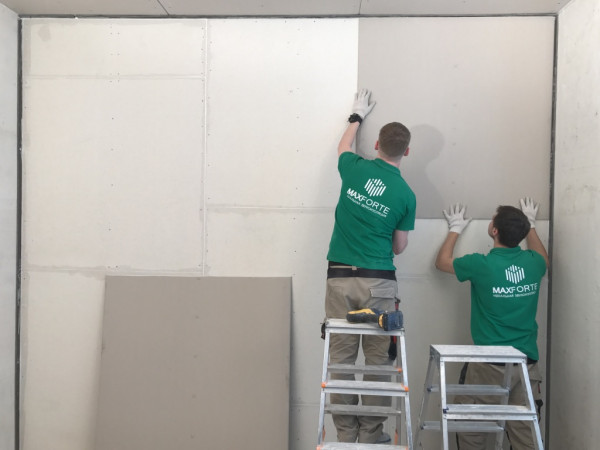 Фотогалерея решения усиленной звукоизоляции стены